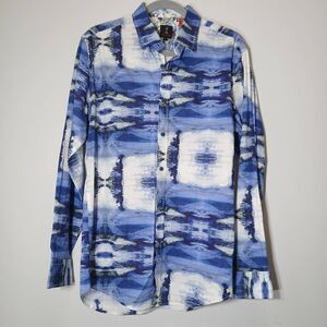 1 like no other mens medium longsleeve shirt landscape blue art wear